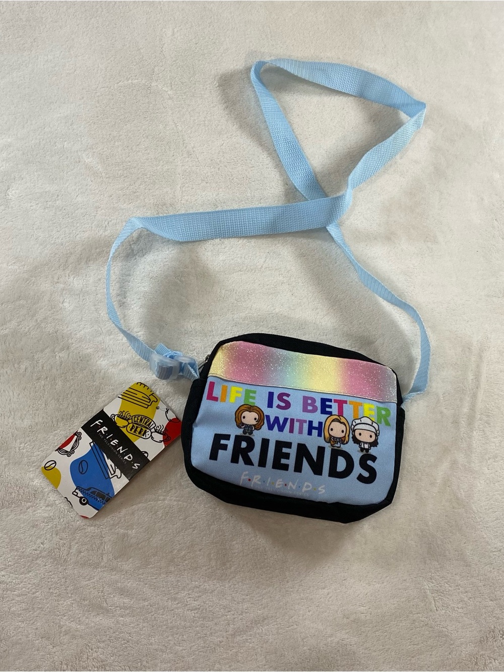 Bioworld Life is Better with Friends Chibi Character Crossbody Bag
